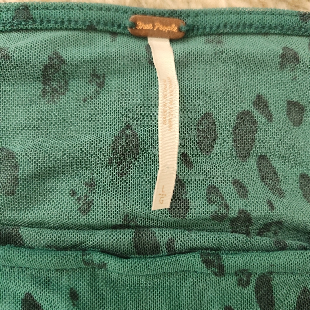 Free People Katana Mini Dress Alpine Combo Dark Green - Picture 9 of 15